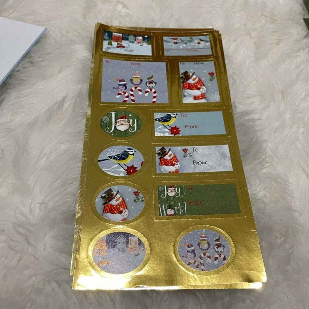 20 Holiday cards bundle (w/ designed envelopes& Matching seal & to from stickers